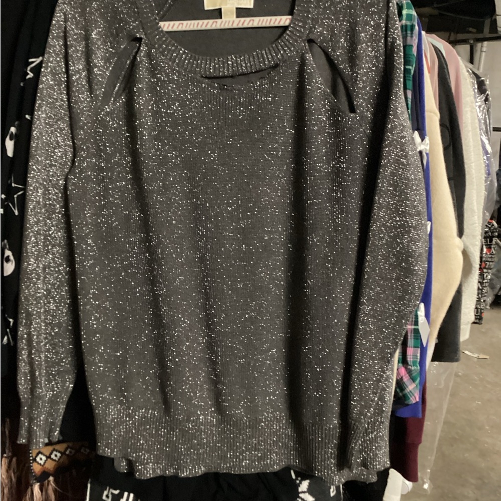Michael Kors Shimmering Gray Sweater